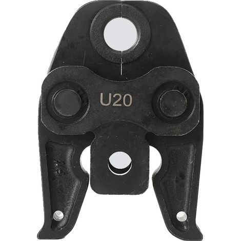Mordazas de sujeción de tubos, acero 42CrMo, 20 mm de diámetro exterior, compatibles con herramientas de crimpado hidráulicas, construcción forjada, acabado pavonado. (1/5)