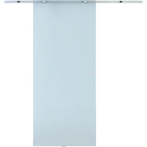 Porte coulissante en verre dépoli intérieure 775 x 2050 mm
