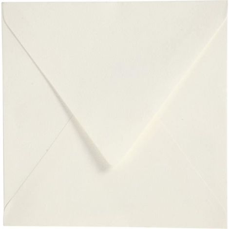Enveloppes carrées - Blanc cassé - 16 x 16 cm - 50 pcs