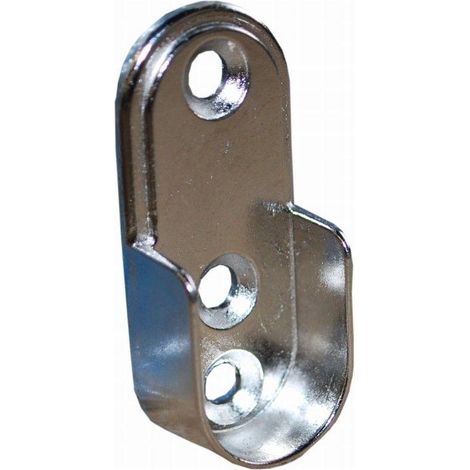 FPLUS soporte lateral oval cromado , SOPORTE BARRA OVAL LATERAL  CROMADO