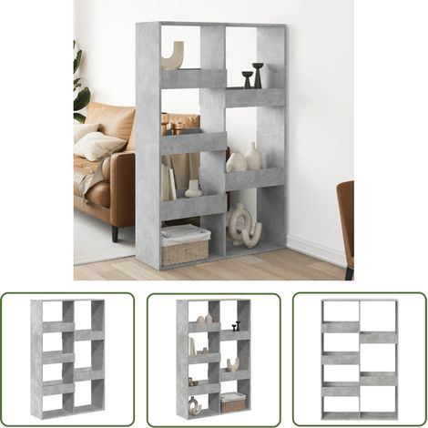 vidaXL Raumteiler Betongrau 100x33x155,5 cm Holzwerkstoff (1/5)