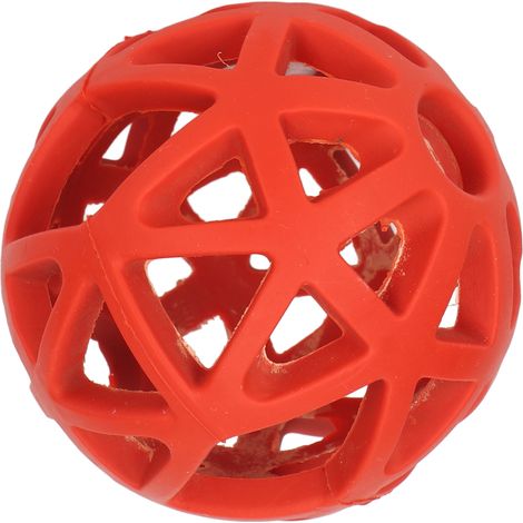 Balle creuse pour chien, résistante aux morsures, jouet interactif en caoutchouc pour mâcher les dents, pour l'intérieur et l'extérieur. (1/5)