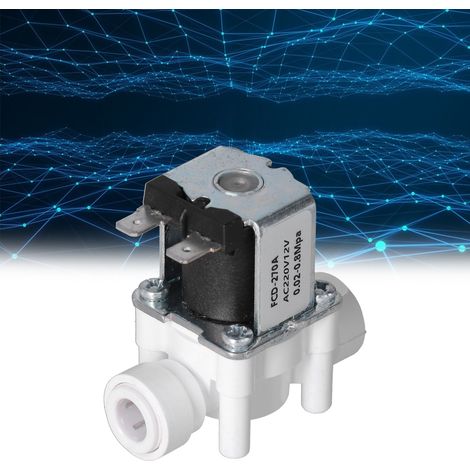 Électrovanne Solénoïde Plastique 3/8" à Raccord Rapide Normalement Fermée AC220V