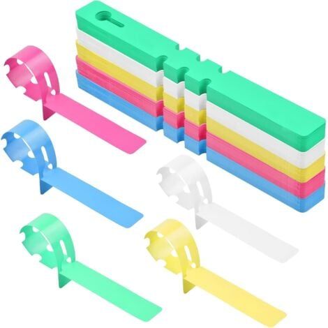 (Couleurs aléatoires) 300 étiquettes de plantes en plastique, étiquettes de jardinage, étiquettes de plantes suspendues, étiquettes de plantes, étiquettes de plantes de jardin en plastique (1/5)