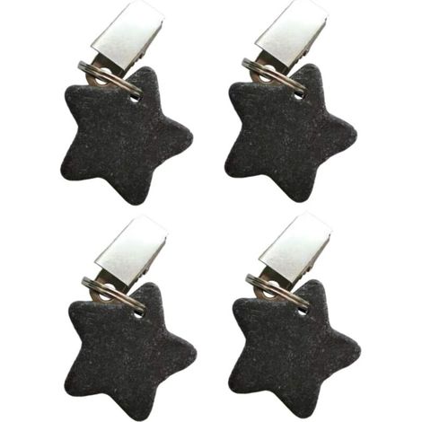 Bardusch-Ensembles pierre nappe – poids plein air – clips étoiles/rectangle – pique-nique/table – 4 pièces – naturel/durable (1/5)