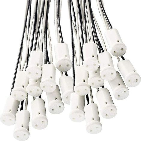 Lot de 25 douilles G4 avec support CeraFyc pour ampoules LED/halogènes G4, câble de 10 cm (1/5)