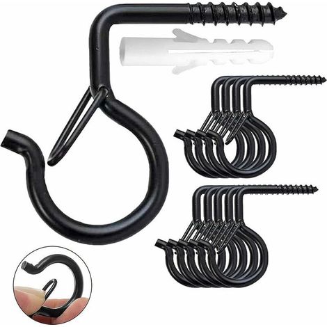 20 Stück Schraubhaken für den Außenbereich zur Befestigung an der Decke – ideal für Teetassen, im Homeoffice, für Pflanzen, Lampen und Lichterketten. (1/4)