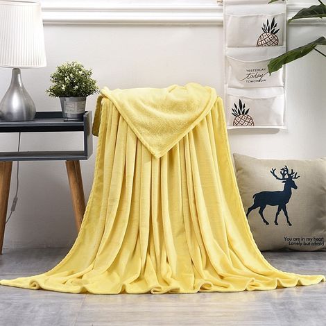 Couverture En Polaire - 220 x 240 cm - Pour Canapé Lit Chambre Camping Voyage - Microfibre Respirante - Douce Chaude Légère - 1 Pièce (1/4)