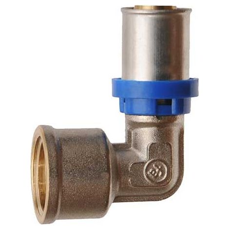 Raccordo curvo femmina a pressare per multistrato : Diametro - 20X1/2"