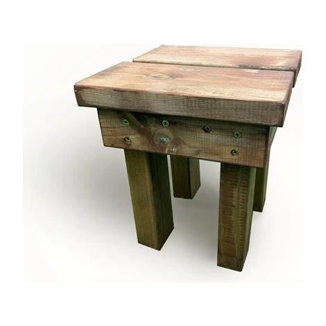 Valley Classic Foot Stool - Timber - L30 x W30 x H30 cm - Fully Assembled (1/2)