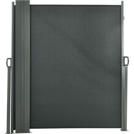 Outsunny tenda Laterale Estensibile 6x1.8 m con Maniglia Grigio