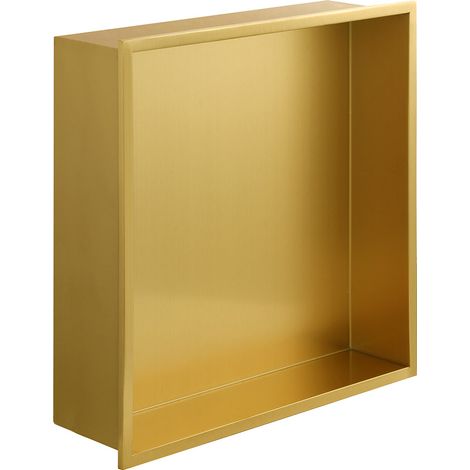 Nicho de ducha cuadrado 30x30x10 Eurosanit Dorado