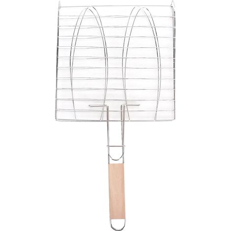 Panier à griller en acier inoxydable avec revêtement antiadhésif pour poisson et viande (1/5)