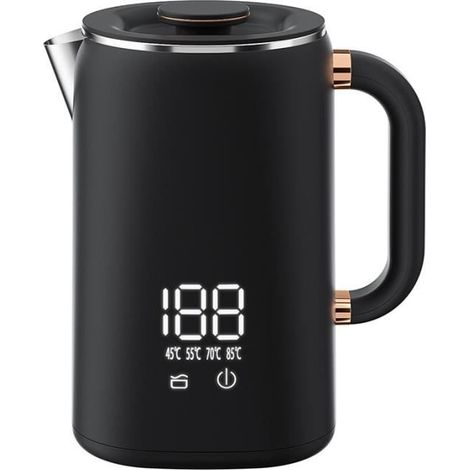 Elektrischer Wasserkocher - ZHUODIKE - Einstellbare Temperatur - 1,7 l - Schnellkochfunktion - Edelstahl (1/4)