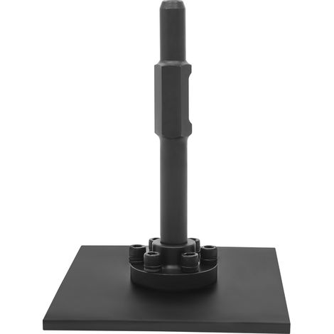 Placa vibratoria de alto rendimiento, llave hexagonal para martillo percutor, compactador de suelo, placa grande de 26 x 20,5 cm, apta para la compactación de grava, gravilla y tierra (1/5)