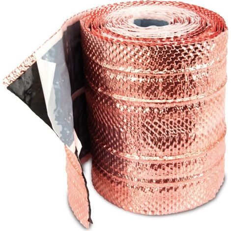 RUBAN DE CUIVRE POUR TOITURE AVEC 4 BANDES LONGITUDINALES, ROULEAU DE 5 M UNBEKANNT 125532