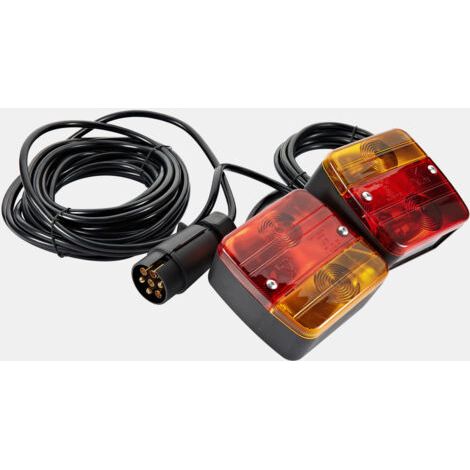 Éclairage arrière de remorque étanche IP68 12V – 2 feux lumineux 21W avec prise 7 broches – Résistant aux chocs et basse consommation (1/5)