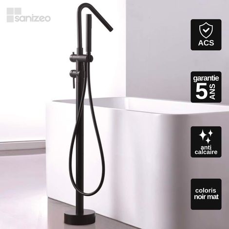 Robinet Mitigeur de Baignoire sur Pied Noir Mat IMEX CORCEGA BBECO1/NG (1/5)