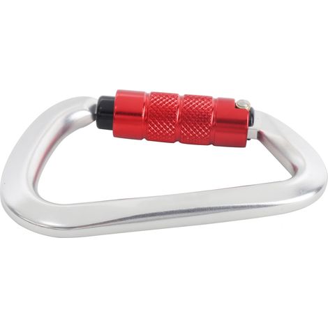 D-förmiger Karabiner für Klettern und Wandern, selbstsichernde Sicherheitsschlaufe, Aluminiumlegierung, Outdoor-Zubehör (1/5)