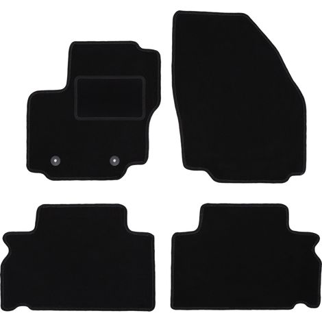 Alfombrillas de terciopelo negro para Ford S-MAX MK1 monovolumen (2006-2011) (1/5)