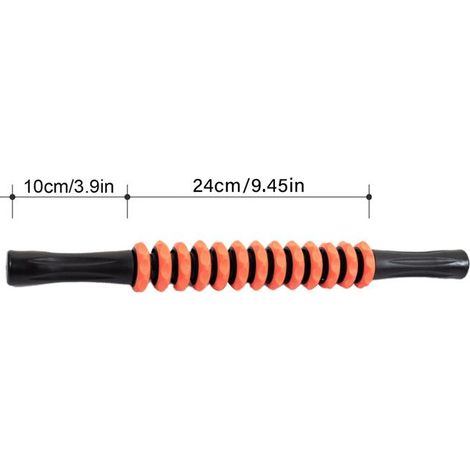 Bâton de rouleau musculaire - Kequ - Poignée PVC antidérapante - Rouleau PET - Tige acier inoxydable (1/5)