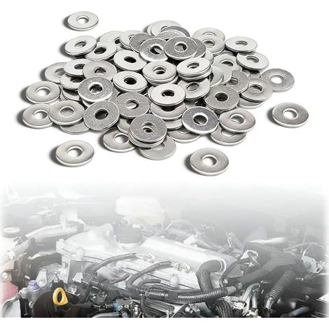 200 Pièces Rondelles Metal, Rondelle D'une Épaisseur de 1,2 mm, Rondelles Inox Peut Être Utilisé avec Vis, Écrous et Boulons, Convient à La Fabrication de Meubles et à L'assemblage D'équipements