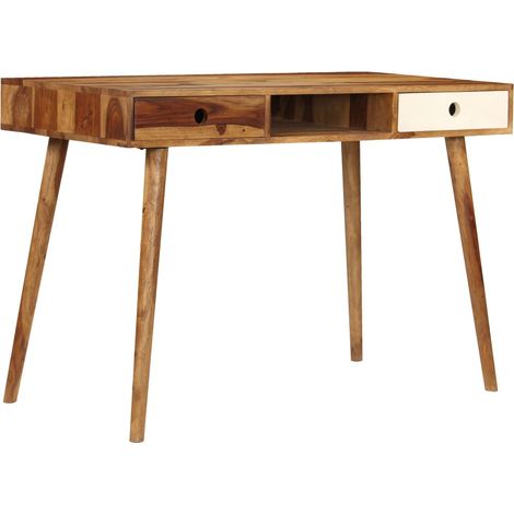 Maison Exclusive - Scrivania in Legno Massello di Acacia 110x55x76 cm (1/5)