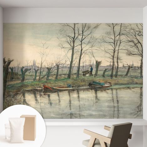 Newroom Tapete Dekorative Vliestapete mit Kleber Modern für Wohnzimmer Schlafzimmer Winterlandschaft 152x104 cm (1/5)