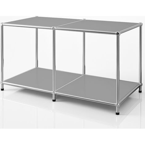 Metallregal Concept Epure MK-016 Sideboard & Ablageregal mit offenen Flächen Grau