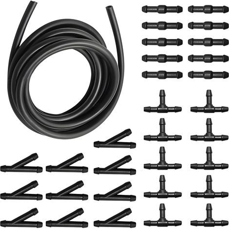 Kit di riparazione per tubo lavavetri da 4 m con 30 raccordi, tubo di aspirazione per auto e irrigazione del giardino (1/5)