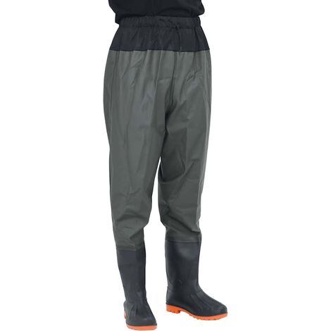 Vadeador de cintura con botas verde oscuro talla 46 (1/5)
