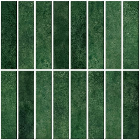 Markenkleber - Komfortable Seite für Küche Bad, Grüne Holz Vinyl Fliesen Wandkleber Küche 3D wasserdichte Wandkleber Fliesen (10pcs, 30 30 cm Fenster) (1/3)