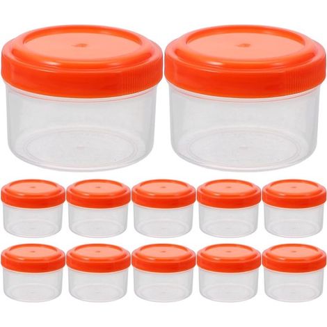 Cajas portátiles para salsas, recipientes transparentes para almacenar alimentos, juego de 12 unidades, ideales para salsas y especias. (1/5)