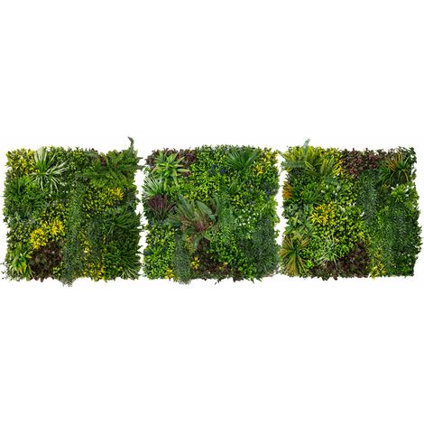 Künstliche Wandfliesen x 3, 1 x 1 m, Cassia-Panel, Garten- und Heimdekoration