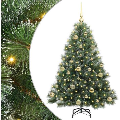 Künstlicher Weihnachtsbaum mit 150 LEDs Grün 120 cm PE und PVC vidaXL