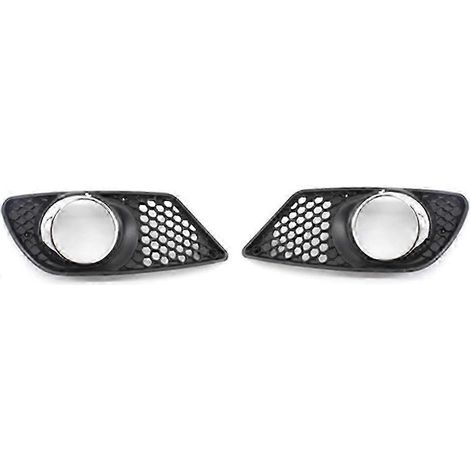 1 paire de grilles de feux antibrouillard avant chromées, compatibles avec Mercedes-Benz Classe C W204 (2008-2010) (1/5)