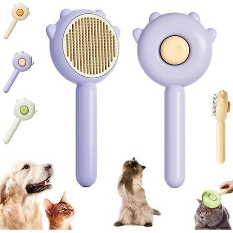 Brosse Chien, Brosse Chats, Brosse Autonettoyante Pour Animaux de Compagnie, Brosse pour Chat, Brosse pour Chien, Brosse Chien Chat (1/4)