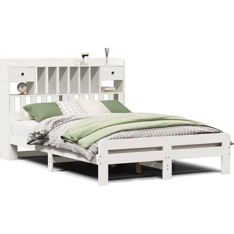 Maison Exclusive - Letto Libreria senza Materasso Bianco 140x200 cm Legno di Pino