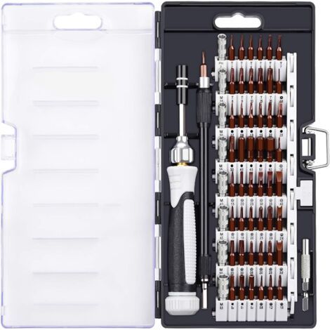 Kit Tournevis de Précision Magnétique 60 en 1 [Mise à jour S2], Diyife Tournevis Outils de Réparation, Jeu de Tournevis Multifonction pour Smartphone/Console de jeu/Lunettes/Laptop, etc. (1/5)