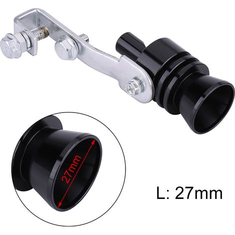 Simulateur de soupape de décharge automatique avec sifflet et silencieux d'échappement turbo pour voiture noire L (1/5)