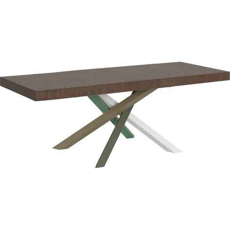 Tavolo allungabile 180/284x90 cm Volantis Premium noce gambe multicolore 4/A (1/5)