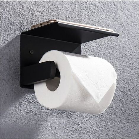 Porta carta igienica, porta carta igienica da parete, con supporto per cellulare (1/4)