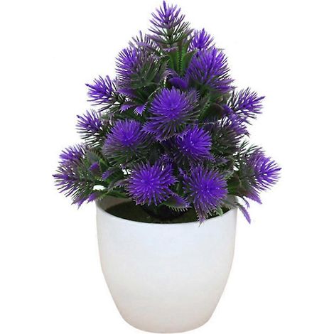 Yousheng Décoration d'intérieur 1 plante artificielle miniatureviolet (1/5)