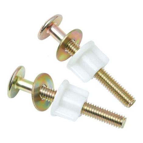 2 Packs Vis Fixation Siège Toilette Boulons en Acier avec Rondelles Métalliques, Fixation Robuste (1/5)