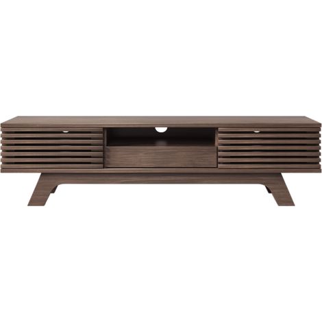 Mueble TV con 1 cajón y 2 puertas, color madera natural, 150 x 35 x 44 cm (1/5)