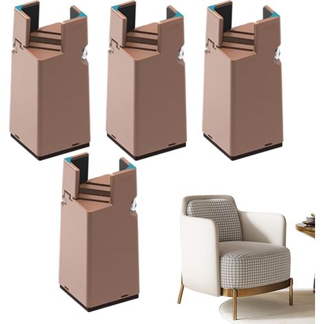 Rehausseurs de pieds de table Blocs élévateurs de lit robustes 4 rehausseurs de meubles pour canapé, bureau et chaise, rehausseur de hauteur réglable pour un confort amélioré et une (1/5)
