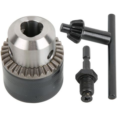BUNTHAUS Kit d'adaptateur de mandrin de perceuse 3,0-16 mm 1/2-20 UNF, mandrin à clé avec adaptateur à tête hexagonale (1/5)