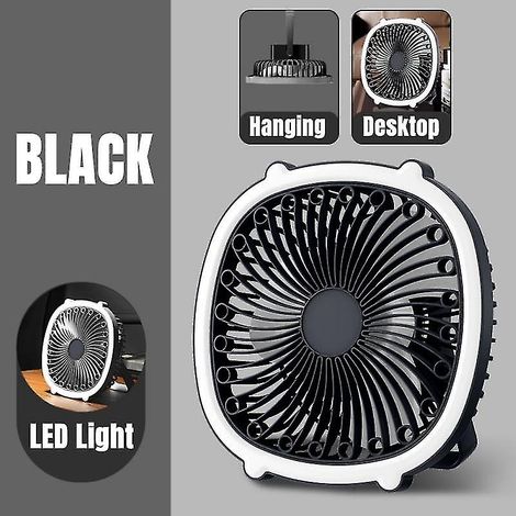 Ventilateur sur pied, ventilateur de bureau portable, ventilateur de camping rechargeable, refroidisseur multifonction (1/5)