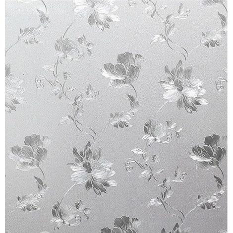 Design  50x100cm pour fenêtres de salle de bain avec films translucides, autocollants opaques givrés équilibrant beauté et fonctionnalité (1/5)