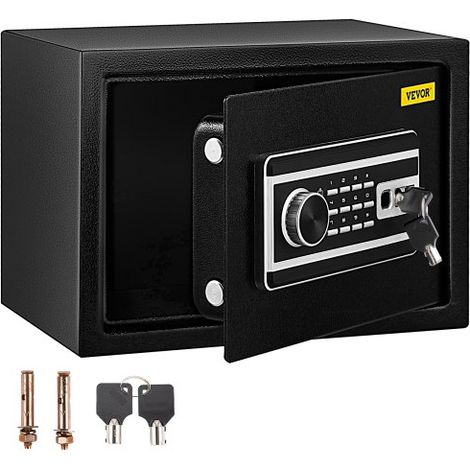 Tresor 0，0227 m³, Möbeltresor 10kg Belastbarkeit, Wandtresor Schwarz staubdicht mit Fingerabdruck Code Digital-Tastenfeld Schlüssel 4 Schlosssystemen Sicherheitstresor Wohnung Hotel Büro (1/5)